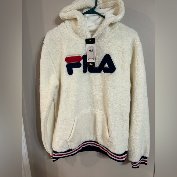 Youth YXXL (18-20) FILA Sherpa hoodie NWT soft. Unisex adult medium. - Picture 2 of 8